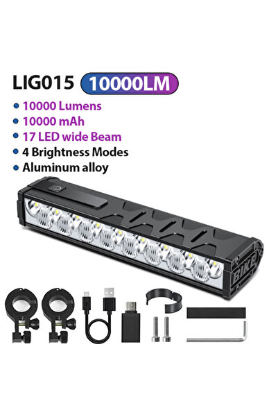 NEWBOLER >8000 Mah 2000-3000 Lumen LIG015 Bicycle Light Front 10000Lumen Bike...