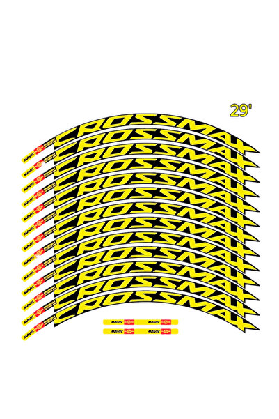 Choice 29er yellow MAVIC CROSSMAX SL PRO MTB wheel sticker width 17mm PRO bic...