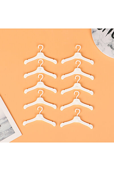 Choice White 10PCS Lovely 5.5cm Doll Hangers Mini Cute Wardrobe Dress Coat Cl...