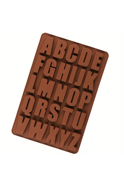 Choice Chocolate 26-letter silicone letter chocolate mold, suitable for choco...