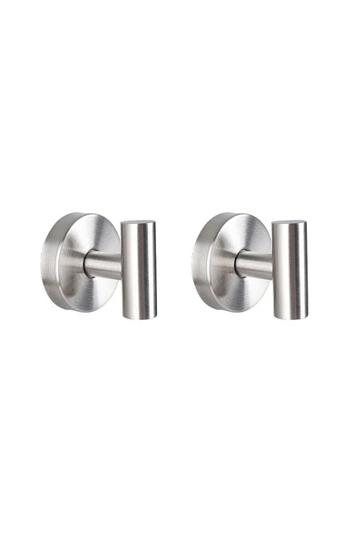 Choice6 Silver 2PCS 1/2PCS Stainless Steel Suction Cup Hooks Punch-free Wall ...