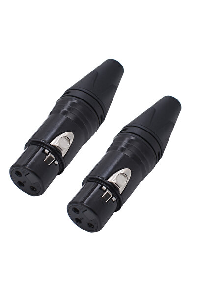 Choice 2PCS 3P Black Female 2PCS 3-Pin XLR Audio Connectors Professional Micr...