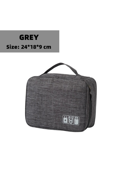 Choice GRAY Travel Electronic Digital Storage Bag, Multifunctional High-capac...