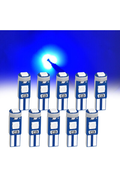 Choice4 Blue High Brightness 3030 Chips 10Pcs of T5 Led Bulb W3W W1.2W Play a...