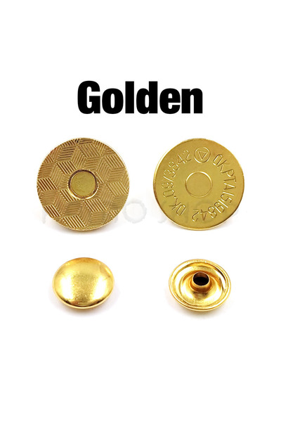 Choice9 14mm Golden 10Sets 14/18mm Metal Double Rivet Magnetic Buttons Snap F...