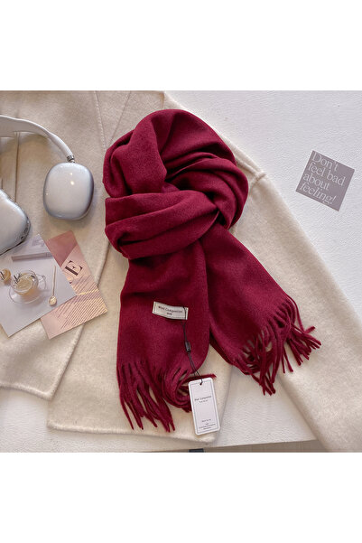 Choice6 wine red New 26 Color Winter Scarf For Women Long Warm Cashmere Scarv...