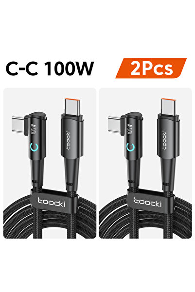 Choice15 toocki China Mainland C to C 0.25m Black 100W 2Pcs Toocki 100W USB C...