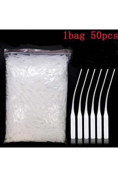 Choice 1bag 50pcs 50-500Pcs Glue Micro-Tips Plastic Glue Bottle Tips Glue Ext...