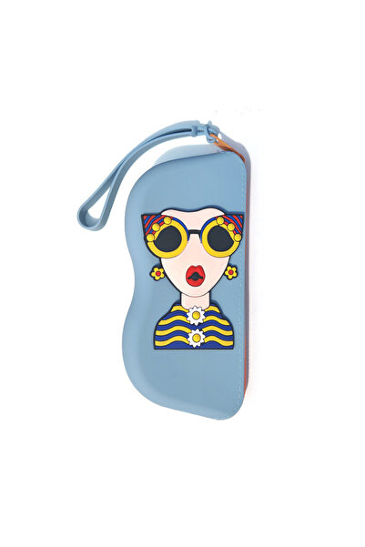 Choice Blue A Silicone Glasses Case for Storage, Featuring A Handle for Hangi...