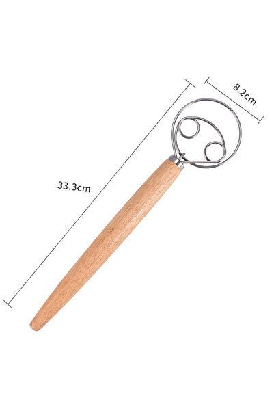 Choice B Double Circle Large Hand Danish Dough Whisk Bread Mixer Stainless St...