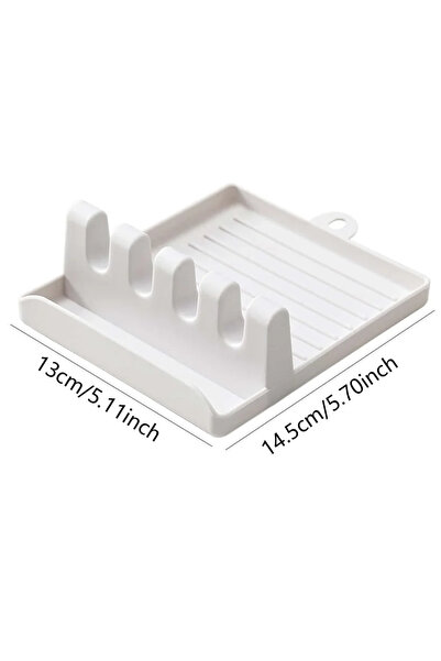 choice2 WHITE 1Pc Paint Brush Rest Holder White Plastic 4 Slots Paintings Bru...
