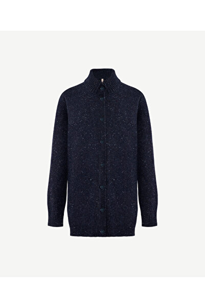 Yargıcı Regular Stand Collar Long Sleeve Cardigan
