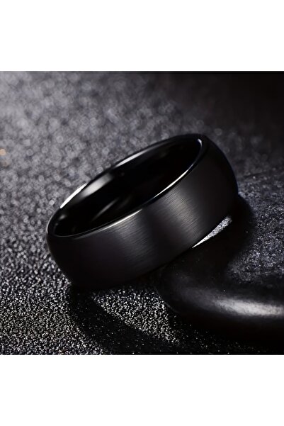 Choice 8 Black-B 8Mm Black Stainless Steel Men'S Ring - Comfort Fit, Durable ...