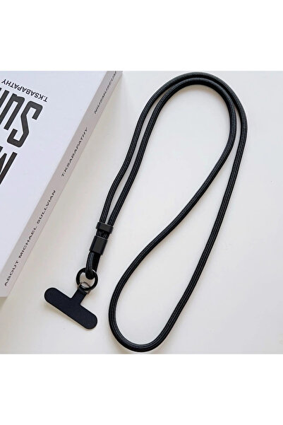 choice2 A6 Black Personalize Trend Solid Color Mobile Phone Lanyard Diagonal ...