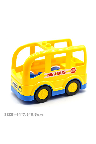 choice2 Mini yellow bus Car Model Children Assemble Toys Big Building Blocks ...