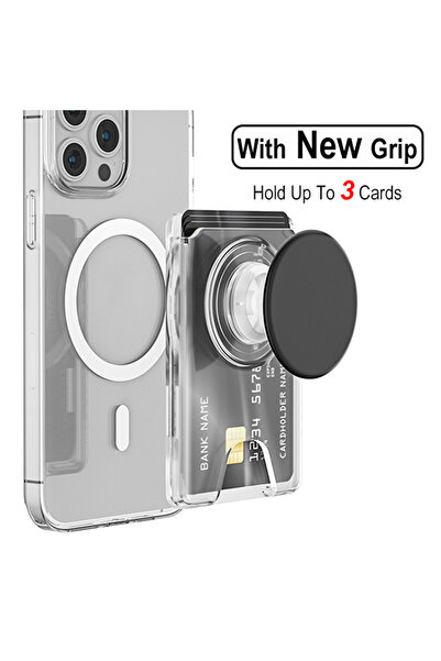 Choice Transparent Black Grippopso Universal Magnetic Wallet With Expanding P...