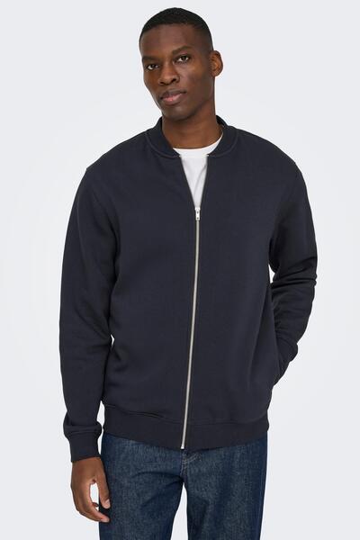 Only & Sons Onsceres Men's Zippered Bomber Sweatshirt Regular Fit Casual Stylish