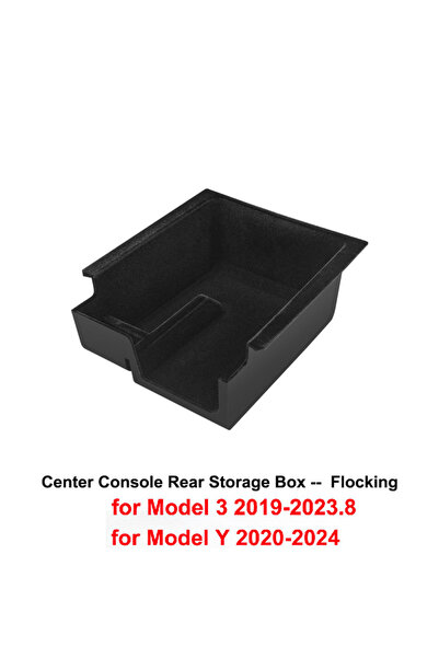 Choice8 1PCS Rear Flocking Center Console Storage Box For Tesla Model 3 2023 ...