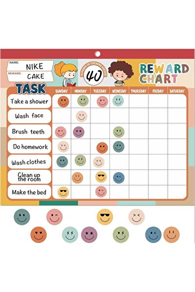 Choice Reward Chart Pad for Kids with 32 Chore Charts Magnetic Behavior Chart...