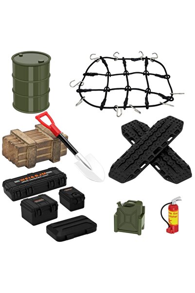 choice2 Army Green GLOBACT RC Crawler Car Parts Roof Decoration Luggage Net R...