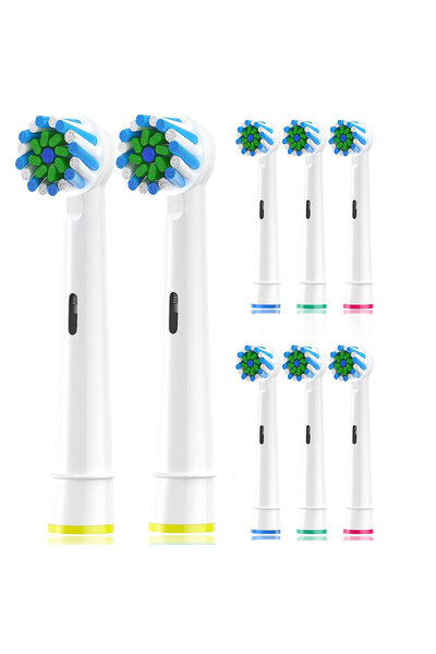 Choice1 8pcs 4/8/12pcs EB50 Cross Clean Replacement Brush Heads for Oral B D1...