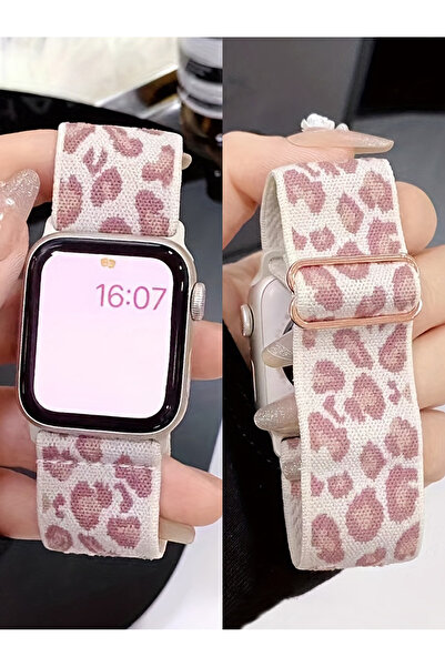 Choice 38 40 41mm Pink 1 Pack Leopard Print Elastic Loop Band Compatible With...