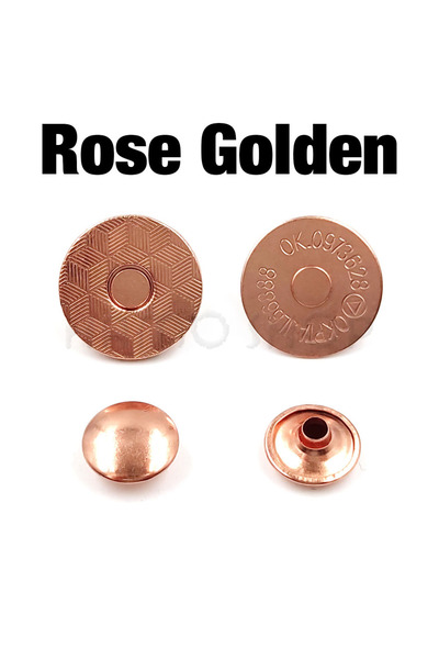 Choice 14mm Rose Golden 10Sets 14/18mm Metal Double Rivet Magnetic Buttons Sn...