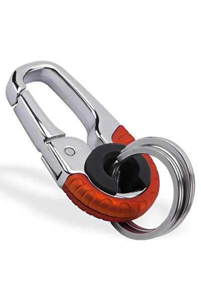 Choice4 orange NEW 1/3PC Keychain Buckle for Men Stainless Steel Key Ring Key...