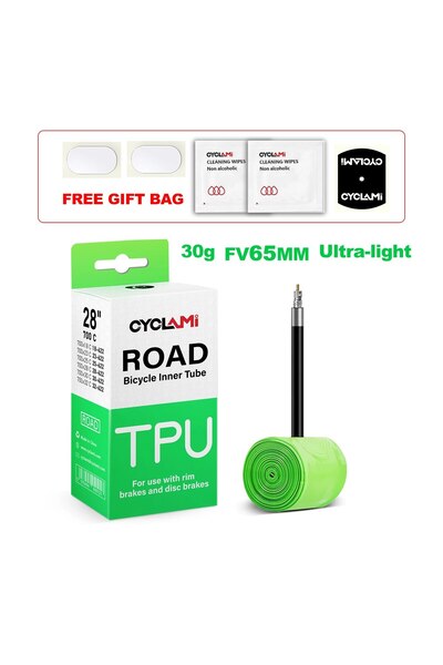 Choice 700c 18-32C 30g FV65mm CYCLAMI Ultralight 30g Bike Inner Tube TPU Mate...