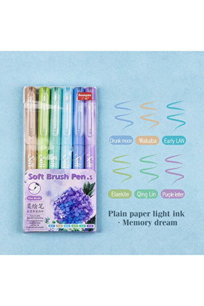 choice2 summer set 6Pcs Soft Brush Tip Marker Pens Artist Markers Flexible Ti...