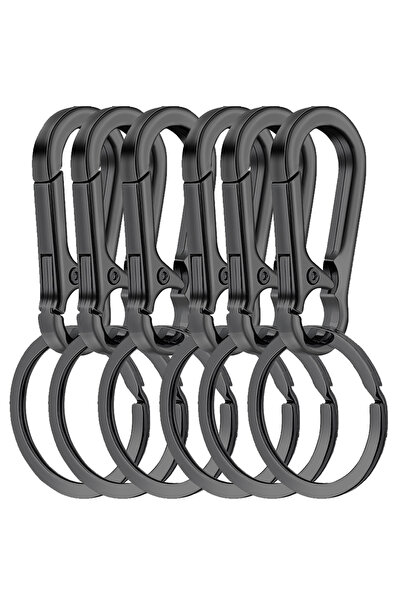 Choice 6pcs black 6/15/30 Piece Set Durable Metal Mountaineering Buckle Keych...