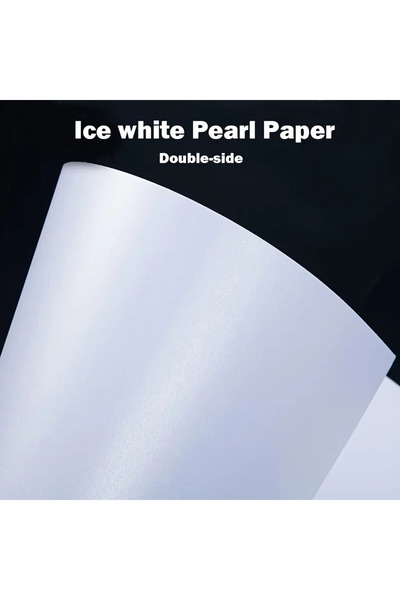 Choice 120g 20sheets 20 Sheets Double Sided Ice White Pearl Paper A4 Thick Ca...