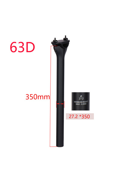 Choice 27.2x350mm-6306D ELITAONE Fiber Carbon Bicycle Seatpost MTB/Road Bike ...