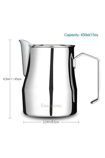 Choice1 Silver-450ml Easyworkz Espresso Steaming Pitcher Stainless Steel Coff...
