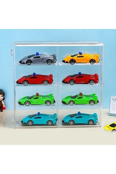 Choice Acrylic Wheels Car Storage Box For Diecast 1/64 Storage Case Dustproof...