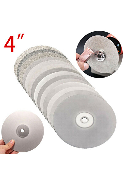 Choice 3000 4" 100mm Coated Flat Lap Wheel Lapidary Polishing Grinding Disc 8...