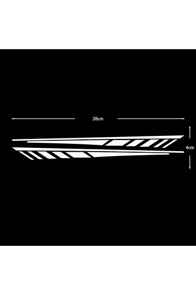 Choice3 Silver (1 Pair) 1 Pair Motorcycle Front Fender Body Universal Sticker...