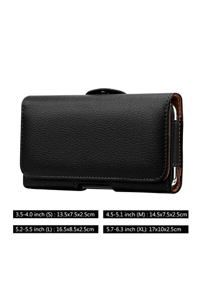Choice (L) 5.2-5.5 inch B Style Universal Leather Case for iPhone Mens Waist ...