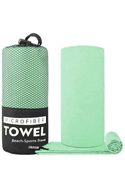 Choice74 38x38cm Mint Green Soft Solid Color Microfiber Towels Quick-Drying F...