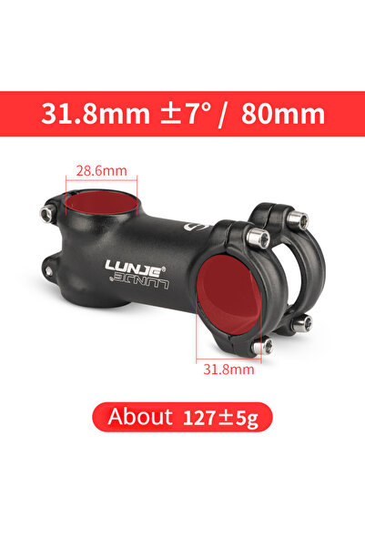Choice 31.8x80mm 7Degree 7° Bicycle Handlebar Stem 25.4/31.8mm Ultralight Mou...