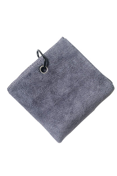 Choice Grey Microfiber Golf Towel 40X40cm Golf Towel Hook and Loop Fastener T...