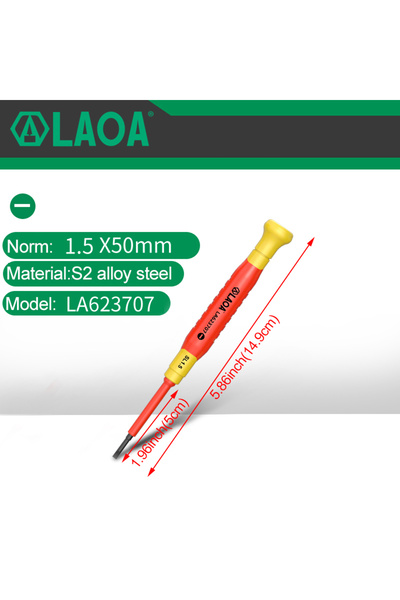 Choice16 SL1.5 -LA623707 LAOA Insulated Precision Screwdriver a Cross Small S...