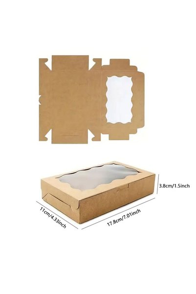 Choice 15PCS Brown 15/30pcs Kraft Paper Gift Boxes Cookies,Bread,Candy And Mo...
