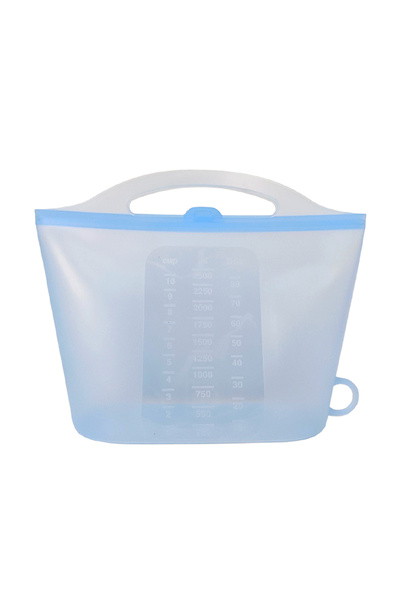 choice2 Blue 2500ml Large Capacity Reusable Food-Grade Silicone Storage Bag, ...