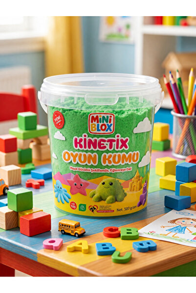 MİNİBLOX Doğal Kinetik Oyun Kumu 500gr
