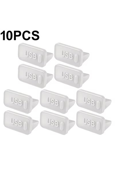 Choice 10Pcs White Dust Plug for USB -A Charger Port Cover Cap Female Jack Un...
