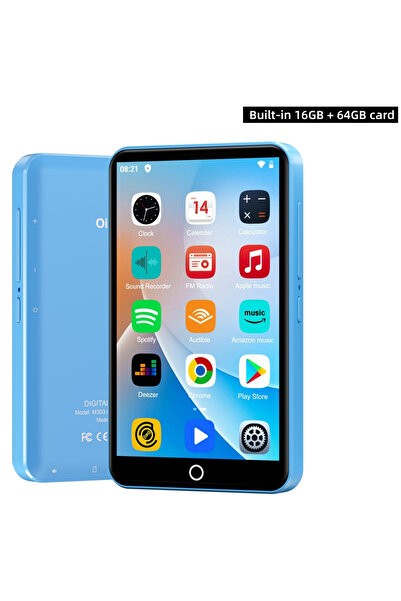 Choice6 16 GB 80GB blue 16GB/80GB MP3 Player Android 9.0 with Bluetooth and W...