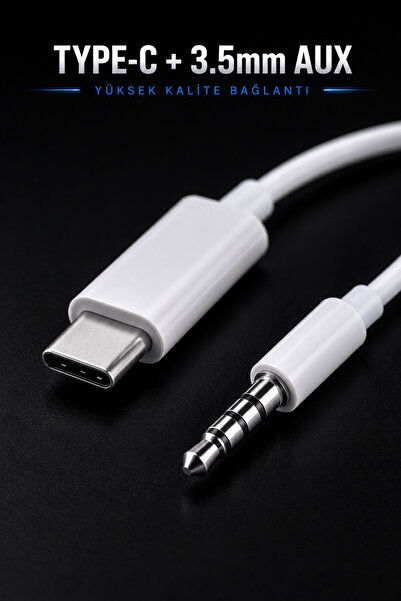 MetaForce Type C Aux Çevirici 1 Metre Dijital Ses Adaptörü 3.5mm Jack Alüminy...