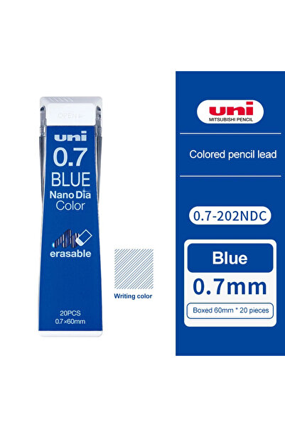 Choice6 Blue 1pcs Japan UNI Color Lead 0.7mm Erasable Mechanical Pencil Refil...