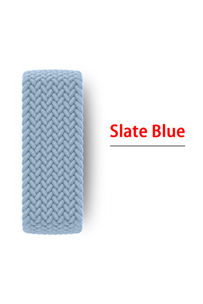 Choice 38 40 41 42(S10) mm SS Slate Blue Braided Solo Loop For watch Band 46m...
